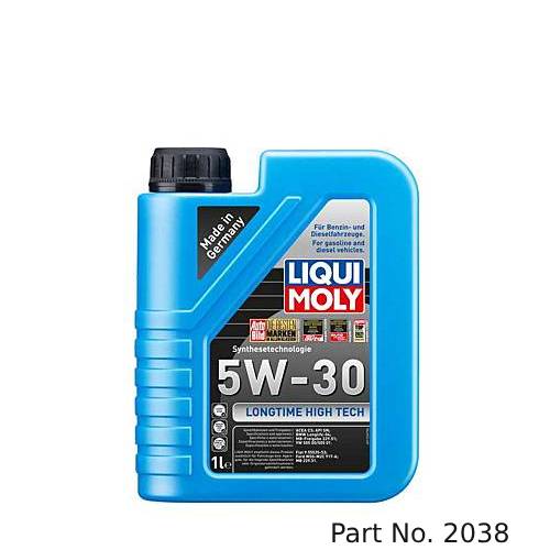 Liqui Moly Motor Oil Synthetic Gasoline and Diesel Longtime High Tech SAE 5W-30 1Lt/1.06Qt