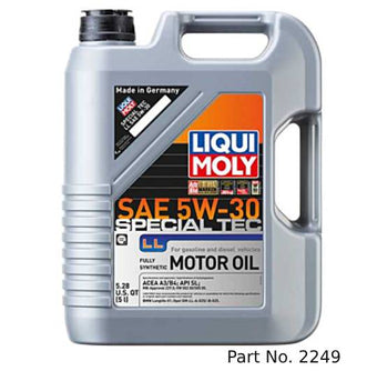 compare product Liqui Moly Motor Oil Synthetic Gasoline and diesel Special Tec LL SAE 5W-30 5Lt/5.28Qt