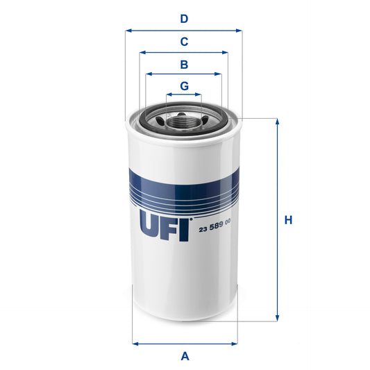 Oil Filter UFI 23.589.00 – Heavy Duty – Ref. Fleetguard LF3970