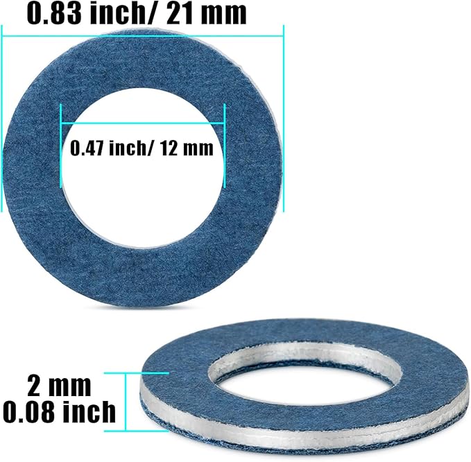 Genuine Toyota Engine Oil Drain Plug Gasket - 90430-12031 (Bag of 15)