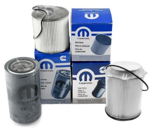 Mopar Oil & Fuel Filter Kit – OEM Set of 3 – 68157291AA, 68436631AA, 5083285AA – fits 2019–2022 Ram 6.7L