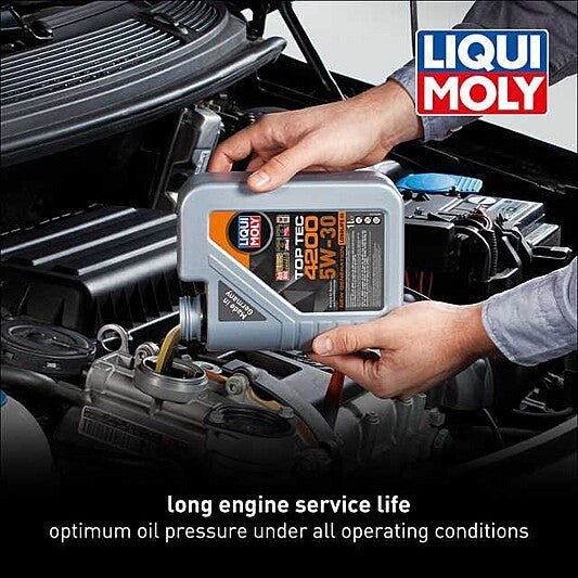 Liqui Moly Motor Oil Synthetic Gasoline and Diesel Top Tec 4200 SAE 5W-30 New Generation 1Lt/1.06Qt