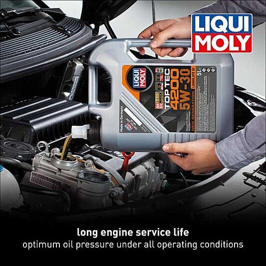Liqui Moly Motor Oil Synthetic Gasoline and Diesel Top Tec 4200 SAE 5W-30 New Generation 5Lt/5.28Qt