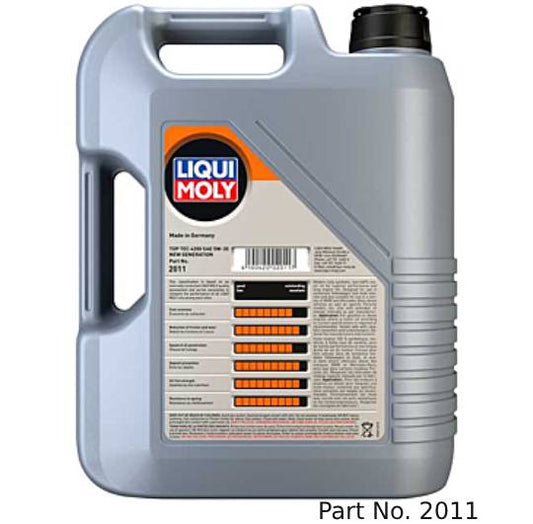 Liqui Moly Motor Oil Synthetic Gasoline and Diesel Top Tec 4200 SAE 5W-30 New Generation 5Lt/5.28Qt