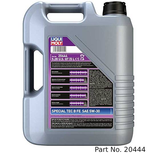 Liqui Moly Motor Oil Synthetic Gasoline Special Tec B FE SAE 5W-30 5Lt/5.28Qt