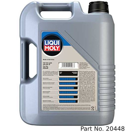 Liqui Moly Motor Oil Synthetic Gasoline and Diesel Top Tec 4600 SAE 5W-30 5Lt/5.28Qt