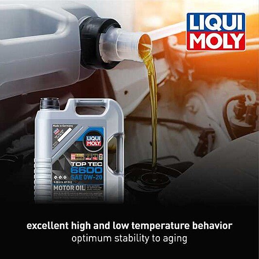 Liqui Moly Motor Oil Synthetic Gasoline and Diesel Top Tec 6600 SAE 0W-20 5Lt/5.28Qt