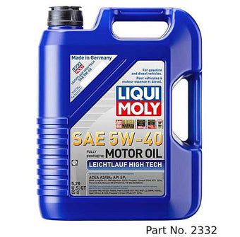 compare product Liqui Moly Motor Oil Synthetic Gasoline and Diesel Leichtlauf High Tech SAE 5W-40 5Lt/5.28Qt