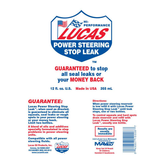 LUCAS Power Steering Stop Leak 12oz