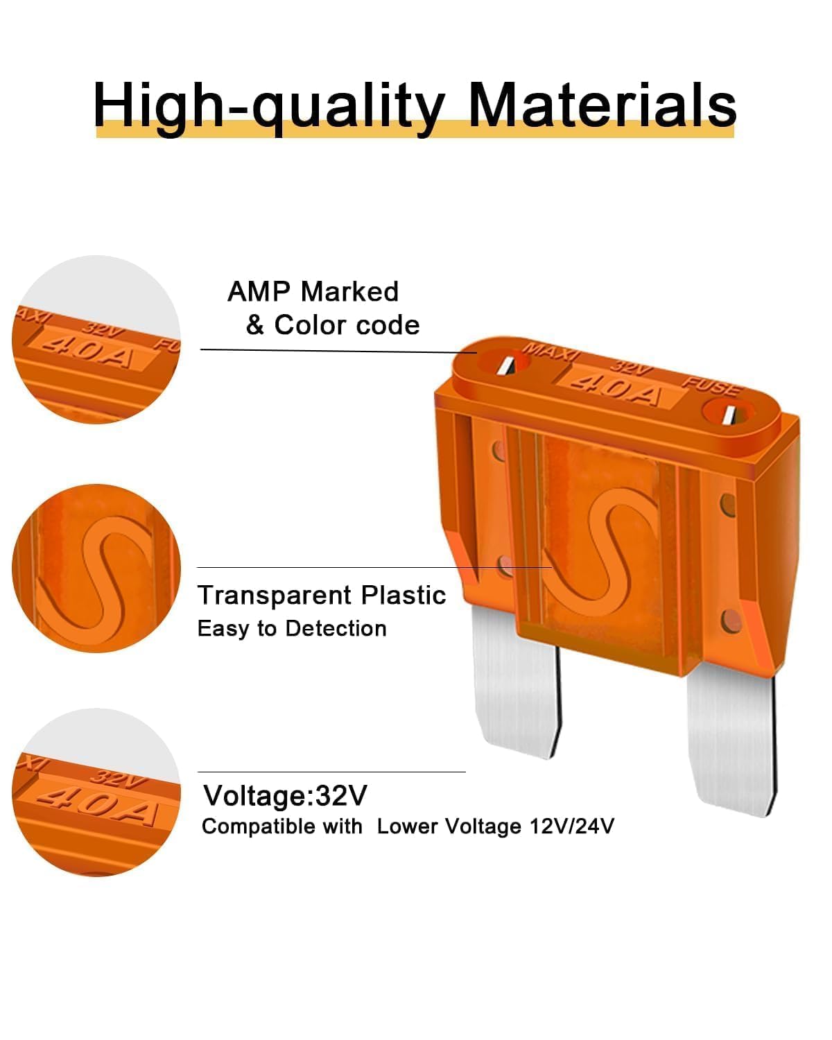 Littelfuse® MAX40 Slow Blow Automotive Fuses, 40 A, 32 VDC