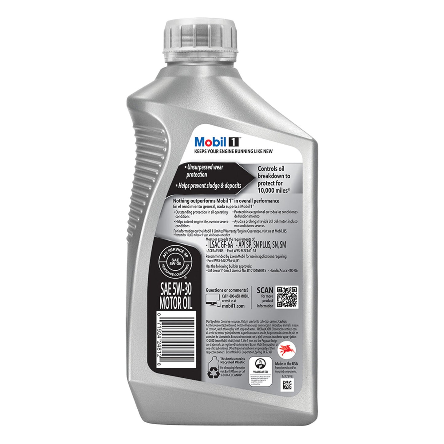 Mobil 1 Advanced Full Synthetic SAE 5W-30 dexos1 Gen 3 Motor Oil – 1 qt