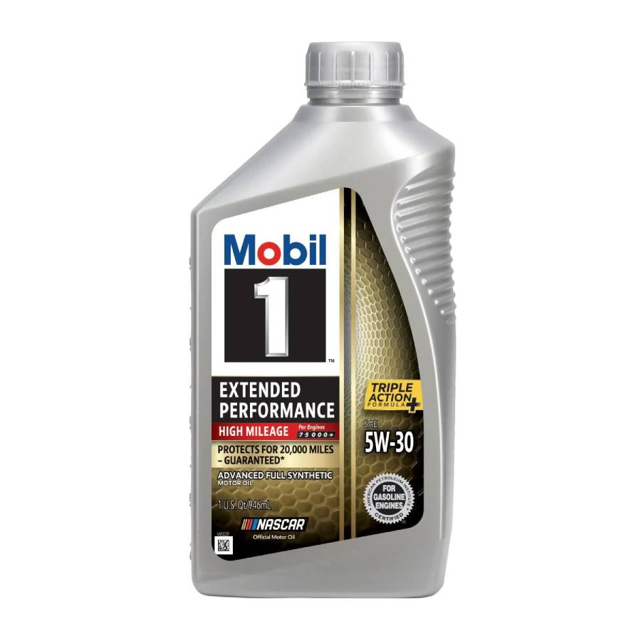Mobil-1 Motor Oil Synthetic Extended Performance High Mileage SAE 5W30 1Qt
