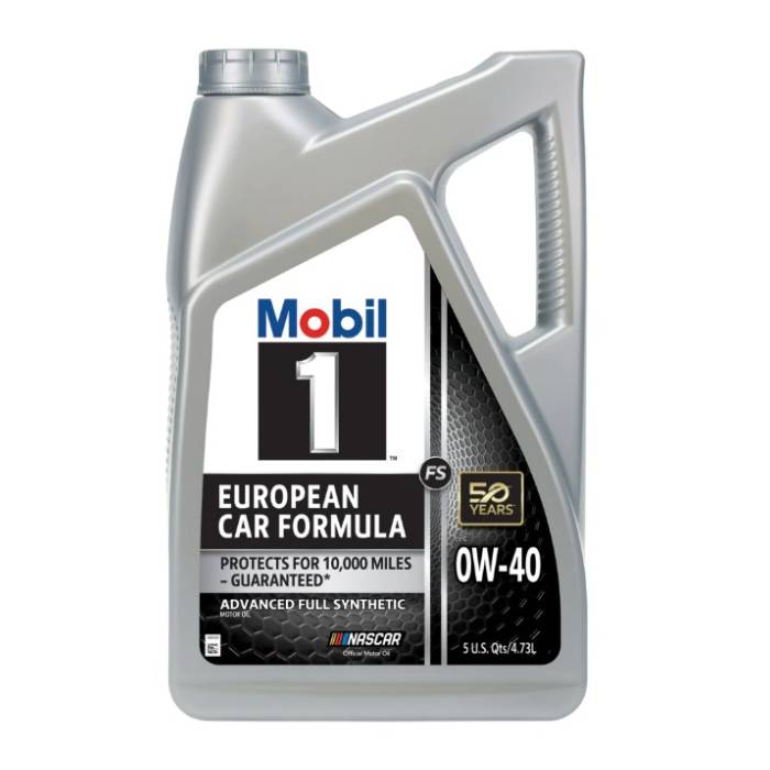 Mobil-1 Motor Oil Full Synthetic FS European Car Formula SAE 0W40 5Qt