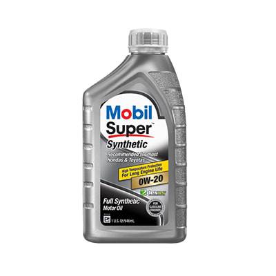 Mobil Super Motor Oil Synthetic SAE 0W20 1Qt