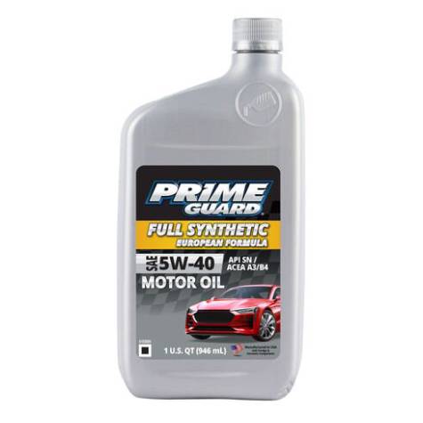 Prime Guard Motor Oil Synthetic Euro SAE 5W-40 1Qt