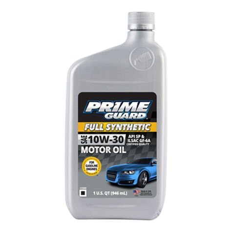 Prime Guard Motor Oil Synthetic SAE 10W-30 1Qt