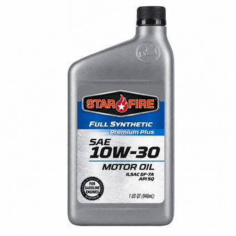 compare product STARFIRE Premium Plus Full Synthetic SAE 10W-30 Motor Oil API SQ / ILSAC GF-7A – 1 qt