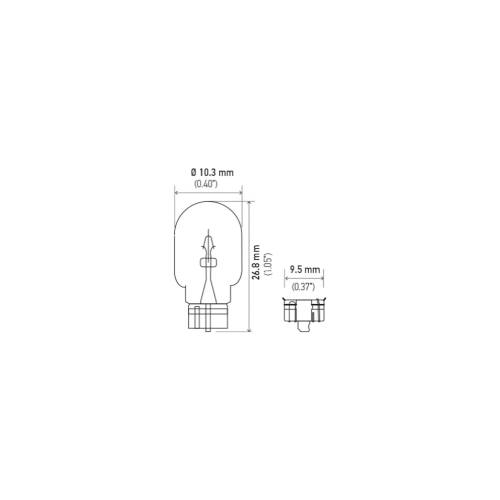 Standar Miniature Bulb 194NA - 12V 4W Automotive Light Bulb (10 Units)