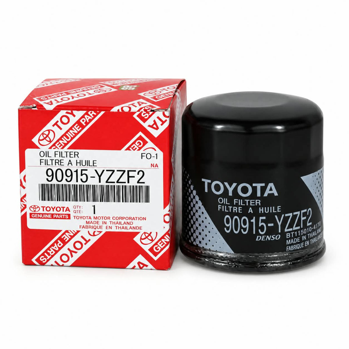 Toyota Oil Change Kit – Filter 90915-YZZF2 + Drain Plug Gasket 90430-12031 – 2 Pieces