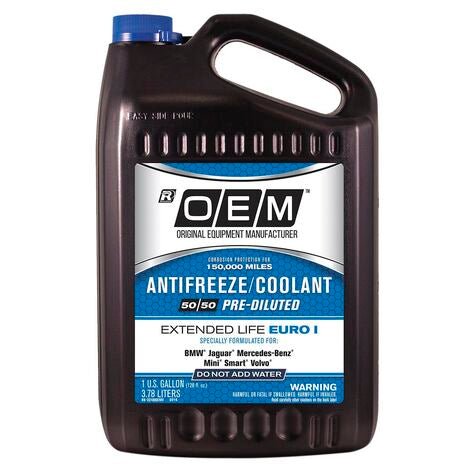 Antifreeze Coolant Extended Life Euro I Blue Pre-Diluted OEM 1GL