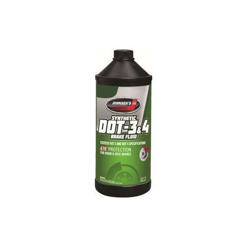 Johnsen's Synthetic Brake Fluid DOT 3 & 4   32oz