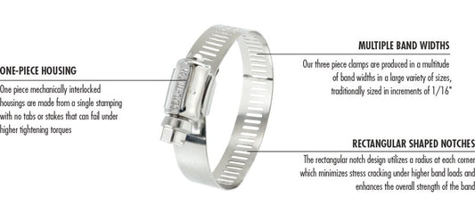 Hose Clamps Sae 8 (1/2"-1") 10 Clamps