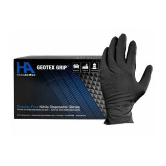 compare product Powder Free Nitrile Disposable Gloves Large BLACK, 9 mil, Textured, 1x100