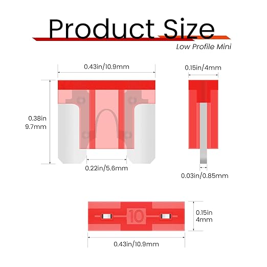 Kit de 132 fusibles de automóvil de perfil bajo, kit surtido de fusibles automotrices