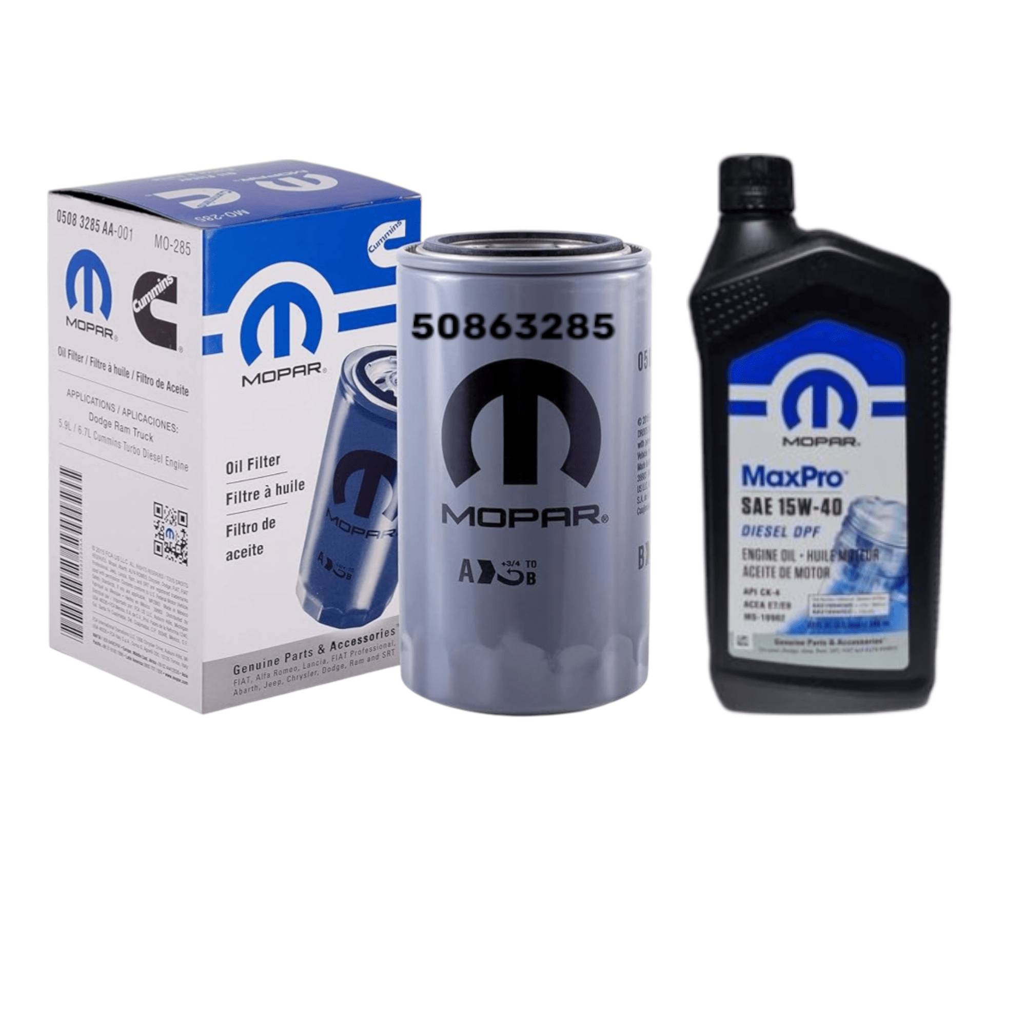 Kit Mopar Motor Oil & Filter 50833285 – BSD