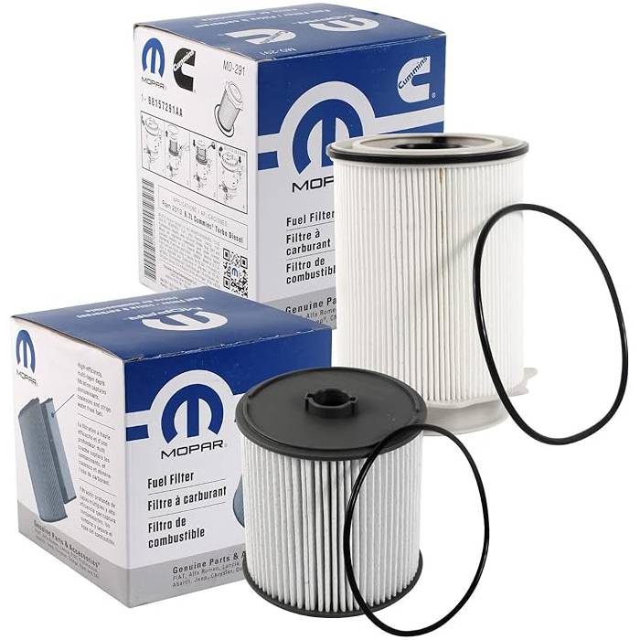 Kit Mopar Fuel Filter 68157291AA, 68436631AA / OEM Set 2 for 2019–2022 Dodge Ram 6.7L