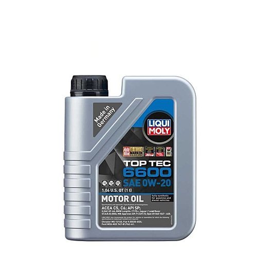 Liqui Moly  Motor Oil Synthetic Gasoline and Diesel Top Tec 6600 0w20 1Lt/1.06Qt