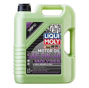 Liqui Moly Motor Oil Synthetic Gasoline Molygen New Gener­a­tion SAE 5W-40 5Lt/5.28Qt