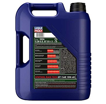 Liqui Moly Synthoil Gasoline Race Tech GT1 10W-60 5Lt/5.28Qt