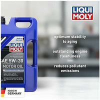 Liqui Moly Motor Oil Synthetic Gasoline and Diesel Longtime High Tech SAE 5W-30 5Lt/5.28Qt