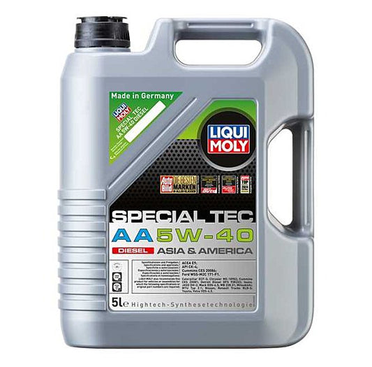 Liqui Moly Heavy-Duty Motor Oil Synthetic Diesel Special Tec AA SAE 5W-40 5Lt/5.28Qt