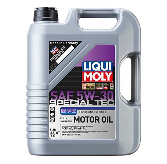 Liqui Moly Motor Oil Synthetic Gasoline Special Tec B FE SAE 5W-30 5Lt/5.28Qt