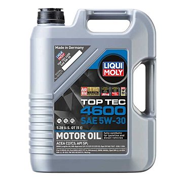 Liqui Moly Motor Oil Synthetic Gasoline and Diesel Top Tec 4600 SAE 5W-30 5Lt/5.28Qt