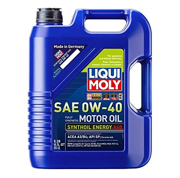 Liqui Moly Motor Oil Synthetic Gasoline Synthoil Energy A40 SAE 0W-40 5Lt/5.28Qt