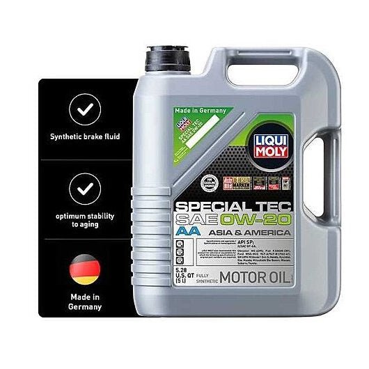Liqui Moly Motor Oil Synthetic Gosoline Special Tec AA SAE 0W-20 5Lt/5.28Qt