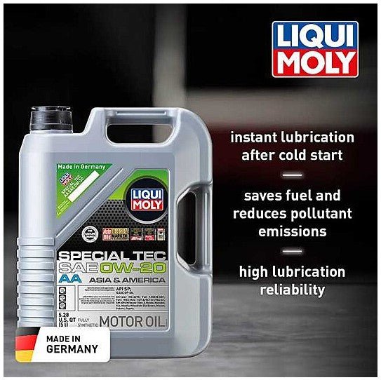 Liqui Moly Motor Oil Synthetic Gosoline Special Tec AA SAE 0W-20 5Lt/5.28Qt