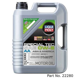compare product Liqui Moly Motor Oil Gasoline Special Tec AA SAE 0W-8 5Lt/5.28Qt