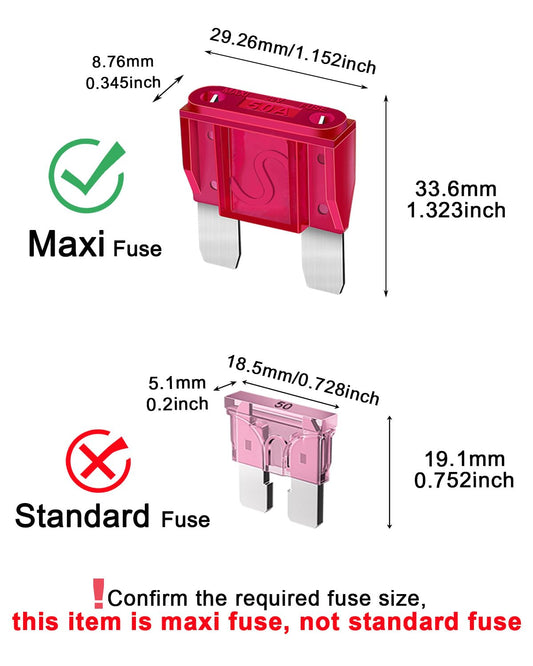 Littelfuse® MAX50 Slow Blow Automotive Fuses, 50 A, 32 VDC