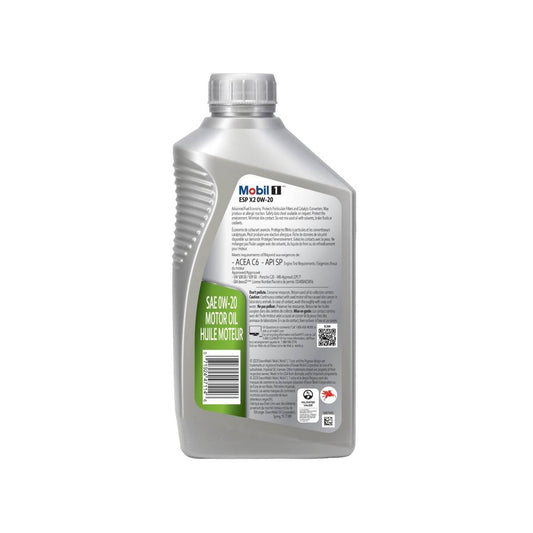 MOBIL 1 ESP X2 Motor Oil Full Synthetic SAE 0W-20 1Qt