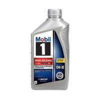 Mobil-1 Motor Oil Full Synthetic Advanced High Mileage SAE 10W-30 1Qt