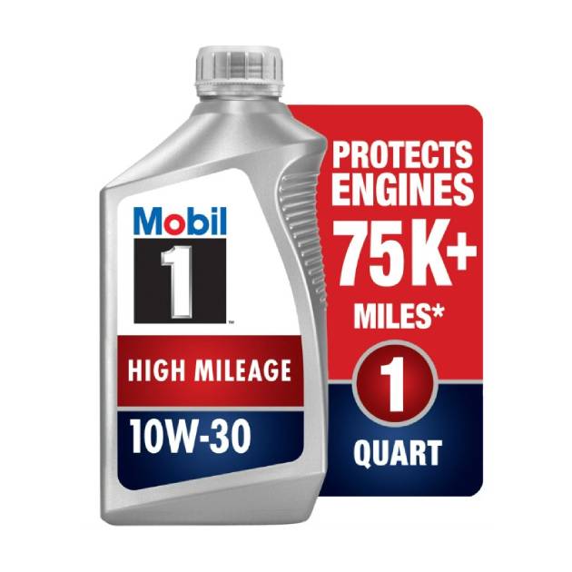 Mobil-1 Motor Oil Full Synthetic Advanced High Mileage SAE 10W-30 1Qt
