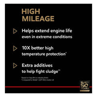 Mobil-1 Motor Oil Full Synthetic Advanced High Mileage SAE 10W-30 1Qt