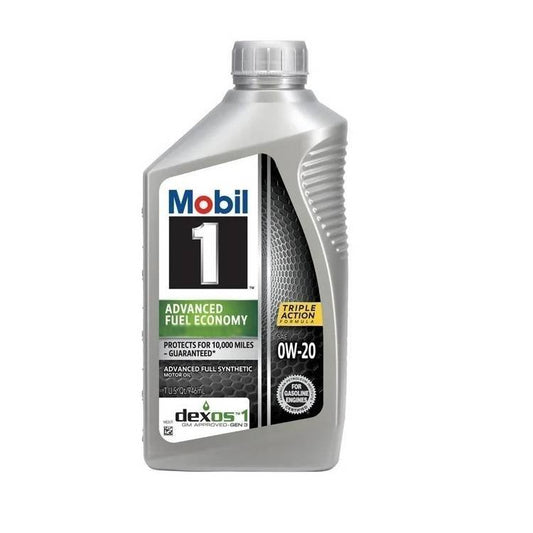 Mobil-1 Motor Oil Synthetic Advanced Fuel Economy SAE 0W20 1Qt