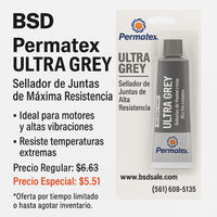 PERMATEX Gasket Maker Ultra Grey Silicone 3oz