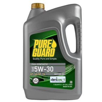 compare product Pure Guard Full Synthetic 5W-30 Motor Oil – 5 Qt – API SQ / GF-7A – dexos1 Gen 3