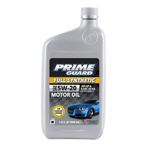 Prime Guard Motor Oil Synthetic SAE 5W-20 1Qt